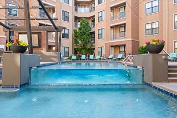 Tiered pool with tanning deck